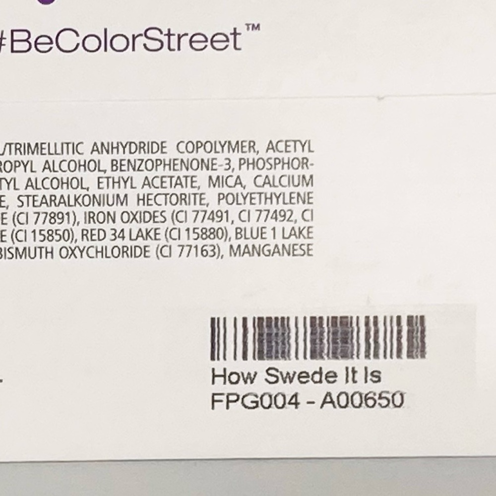 Color Street Retired Pedicure Nail Polish Strips How Swede It Is Blue NEW - Picture 8 of 9